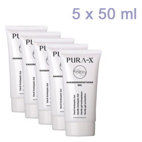 Pura-X 5er-Set Steril Antiseptic Gel, Swiss Made, 50 ml