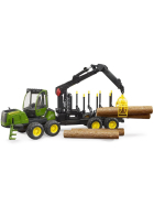 Bruder John Deere 1210E Rückezug mit Baumstämmen & Holzgreifer