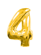 Folienballon Nummer 4, gold
