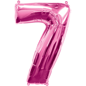Folienballon Nummer 7, pink