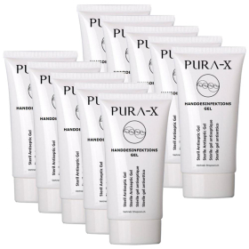 Pura-X 10er-Set Steril Antiseptic Gel, Swiss Made, 50 ml