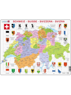 Larsen Puzzle Schweiz Politisch, 70 Teile