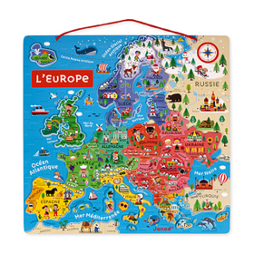 Janod Magnetische Karte Europa, französisch