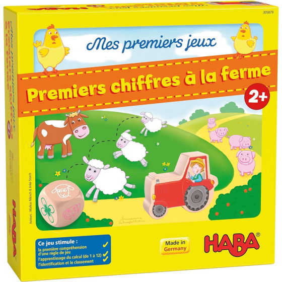 HABA Mes premiers jeux &ndash; Premiers chiffres &agrave; la ferme, fran&ccedil;ais