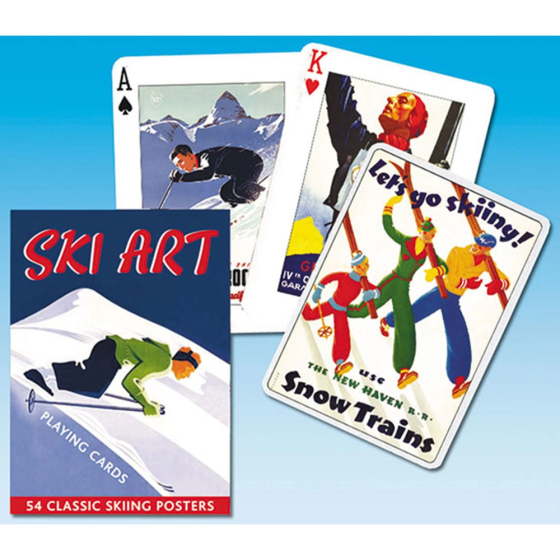 Piatnik Ski Art (Skiing Posters), Poker, SF