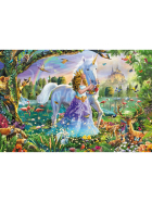 Puzzle Prinzessin mit Einhorn und Schloss, 150 Teile
