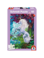 Puzzle Einhorn im verzauberten Garten, 60 Teile