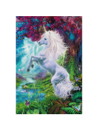 Puzzle Einhorn im verzauberten Garten, 60 Teile