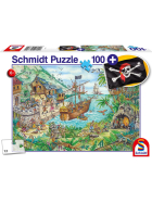 Puzzle In der Piratenbucht, 100 Teile (inkl. Piratenflagge)
