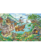 Puzzle In der Piratenbucht, 100 Teile (inkl. Piratenflagge)