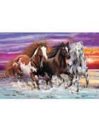Puzzle Wildes Pferde-Trio, 200 Teile