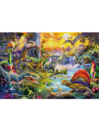 Puzzle Dinosaurier, 60 Teile (inkl. Dinosaurier-Figuren)