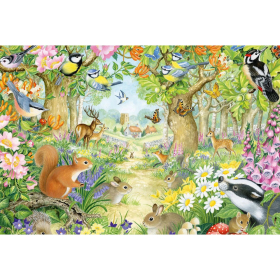 Puzzle Tiere im Wald, 100 Teile
