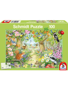 Puzzle Tiere im Wald, 100 Teile