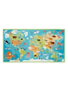 Scratch Puzzle Weltkarte mit Tieren 100 Teile