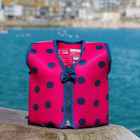 Konfidence Kinder-Schwimmweste pink mit Punkten, 18-36 Monate, pink, gelb