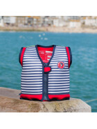 Konfidence Kinder-Schwimmweste navyblaue Streifen, 4-5 Jahre, blau, gelb