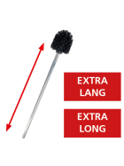 Wenko Ersatzb&uuml;rste m. Edelstahlstiel, extra lang matt/schwarz