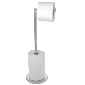 Wenko Stand Toilettenpapierhalter, 2 in 1 glänzend