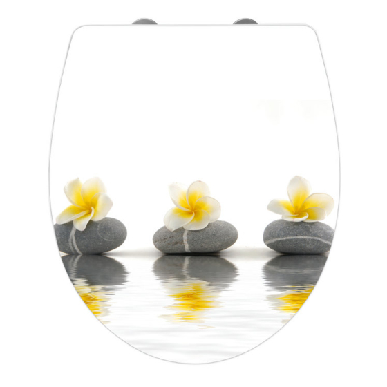 Wenko WC-Sitz Stones with Flower, Acryl