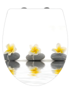 Wenko WC-Sitz Stones with Flower, Acryl