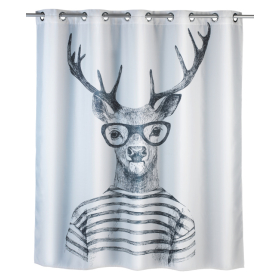 Wenko Duschvorhang Mr. Deer flex, antischimmelpolyester