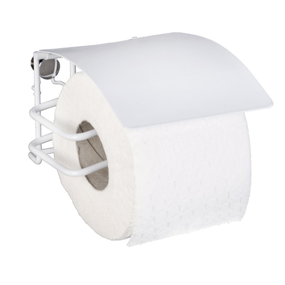 Wenko Toilettenpapierhalter mit, Deckel Classic Plus weiss