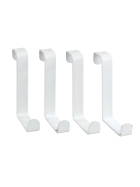 Wenko T&uuml;rgarderobenhaken weiss matt, 4 er