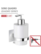 Wenko Turbo-Loc Seifenspender Quadro, chrom/weiss