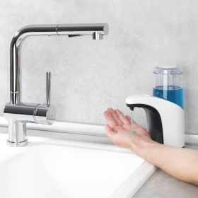 Wenko Sensor Seifenspender Butler, weiss/transparent