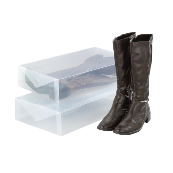 Wenko Aufbewahrungsbox für Stiefel,, 2er Set transparent