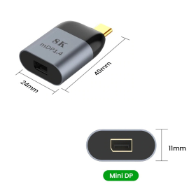 AAi Mobile USB-C zu miniDP 1.4 Adapter 8K