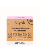 Niyok Soft festes Shampoo + Conditioner, Blossom, 80 g
