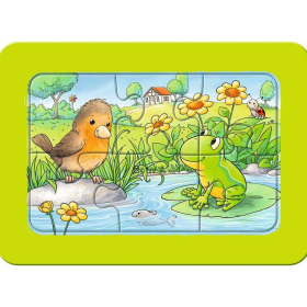 Puzzle Kleine Gartentiere, 3 x 6 Teile