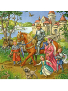 Puzzle Ritterturnier im Mittelalter, 3 x 49 Teile