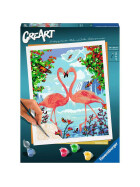 Ravensburger CreArt - Malen nach Zahlen - Flamingo Love