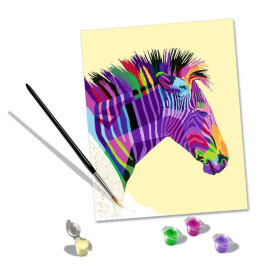 Ravensburger CreArt - Malen nach Zahlen - Funky Zebra