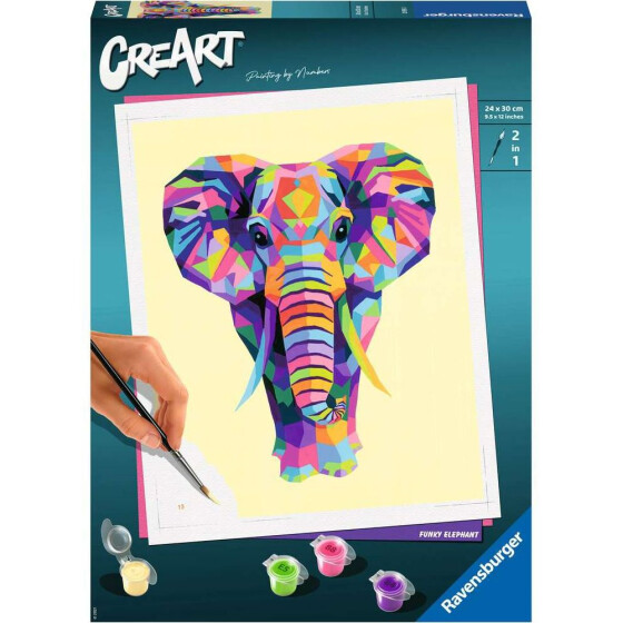 Ravensburger CreArt - Malen nach Zahlen - Funky Elephant
