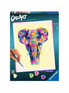 Ravensburger CreArt - Malen nach Zahlen - Funky Elephant