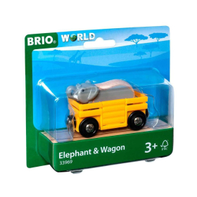 BRIO Elephant and Wagon