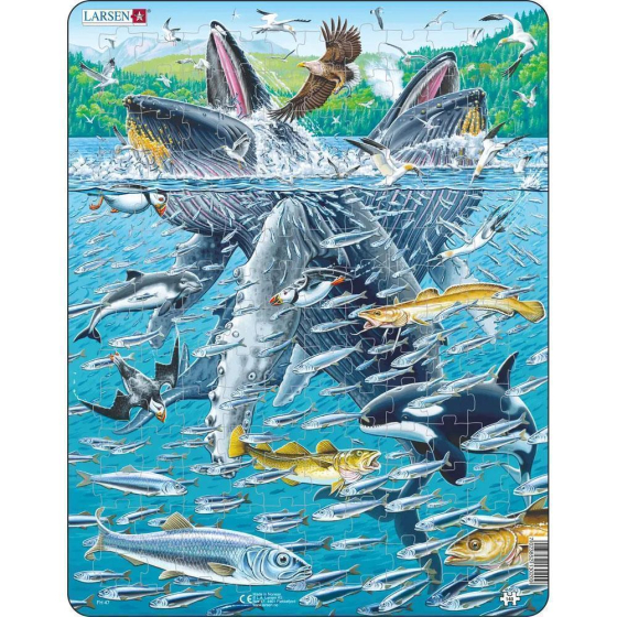 Larsen Puzzle Hering & Buckelwale, 140 Teile