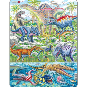 Larsen Puzzle Dinosaurier, die fliegen, laufen und...