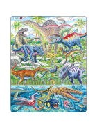 Larsen Puzzle Dinosaurier, die fliegen, laufen und tauchen, 70 Teile