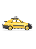 Jazwares Fortnite Fahrzeug Taxi Cab mit 10 cm Figur & Waffen