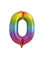 Idis Alu-Luftballon rainbow metallic Nr. 0, 86cm