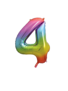Idis Alu-Luftballon rainbow metallic Nr. 4, 86cm