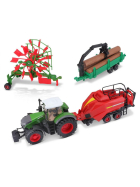 Bburago Traktoren Set Fendt mit 3 Anh&auml;nger