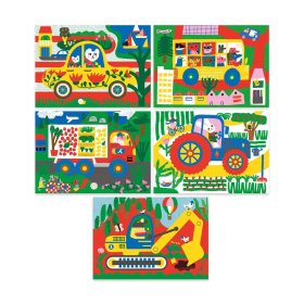 Djeco Scratchbilder Fahrzeuge entdecken