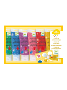 Djeco Fingerfarben Glitzer Tuben 6x1, assortiert