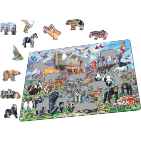 Larsen Puzzle Die Arche Noah mit Tieren aus der ganzen...